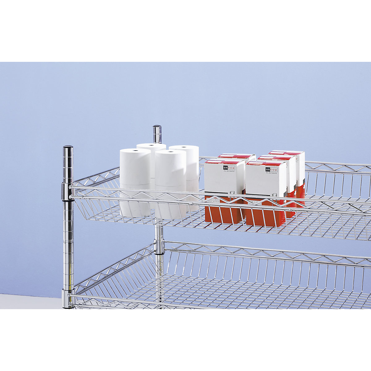 Wire mesh table trolley, chrome plated (Product illustration 2)-1