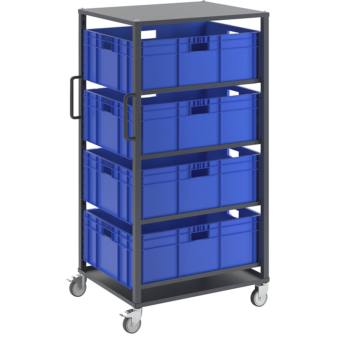 CustomLine Euro platform trolley – eurokraft pro: for bin LxW 800 x 600 ...