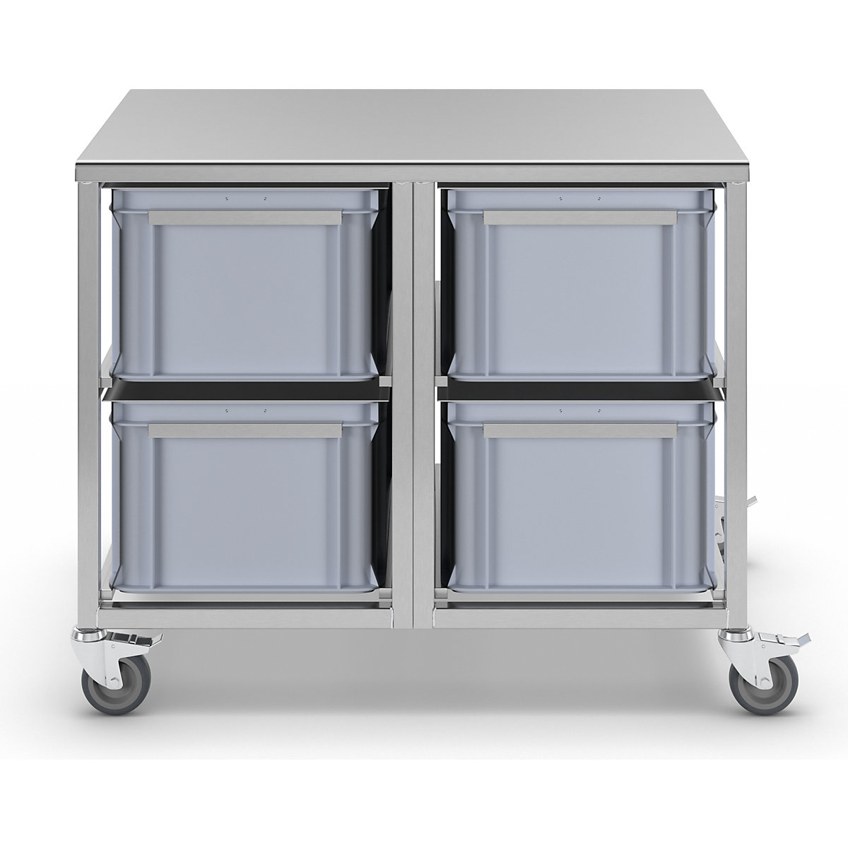 Stainless steel container trolley (Product illustration 2)-1