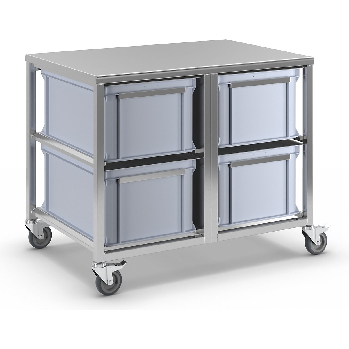 Stainless steel container trolley