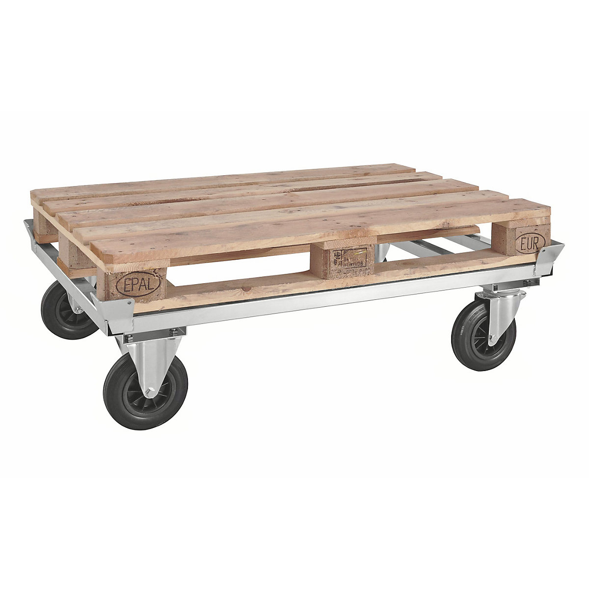 Pallet dolly, zinc plated – Kongamek (Product illustration 2)-1
