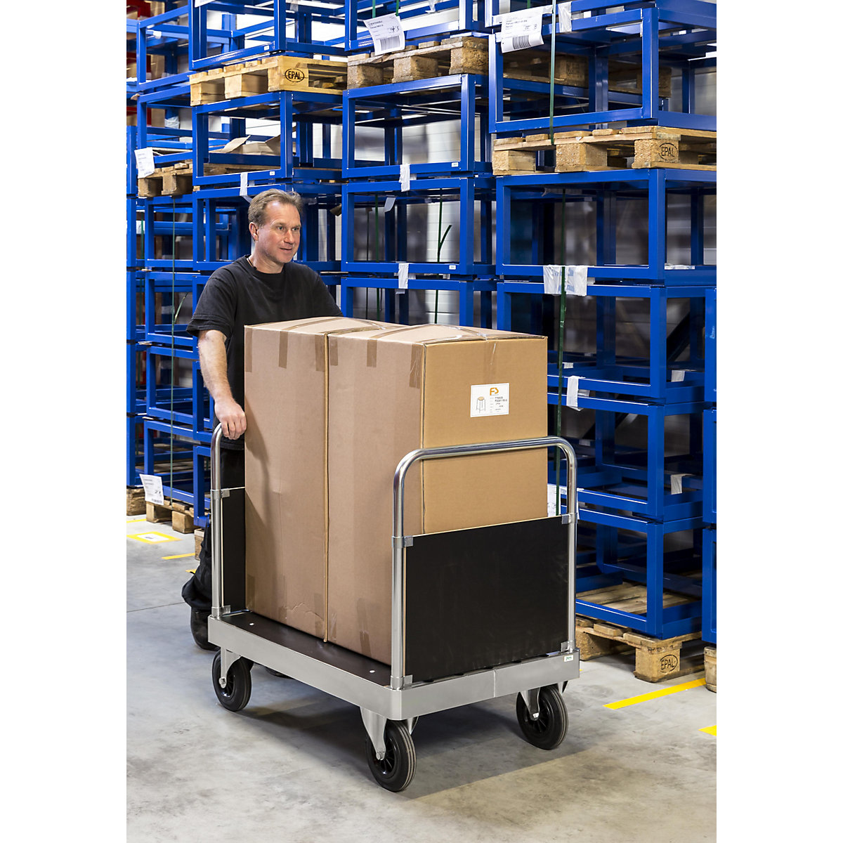 JUMBO zinc plated platform truck – Kongamek (Product illustration 2)-1