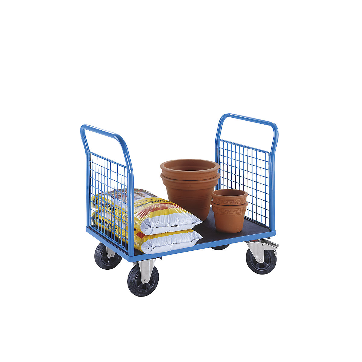 Platform truck with mesh panels – eurokraft pro (Product illustration 2)-1