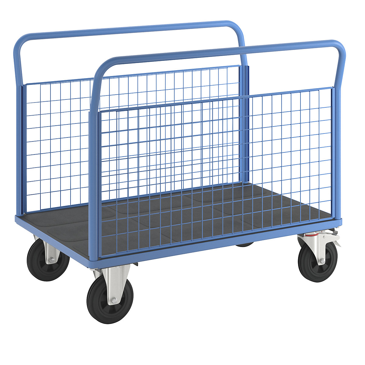 Platform truck with mesh panels - eurokraft pro