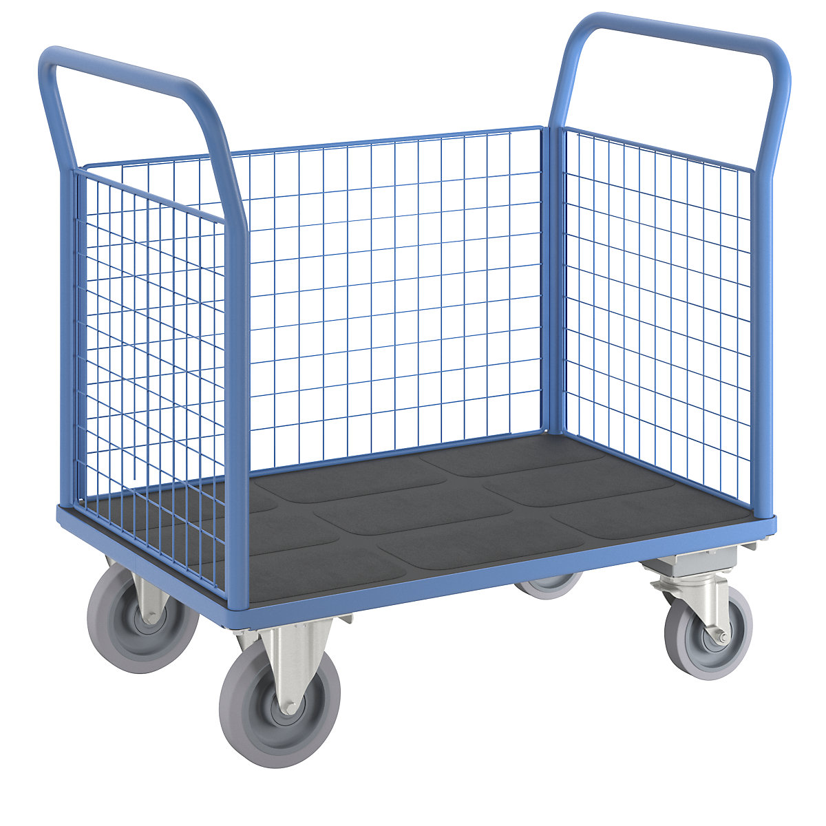 Platform truck with mesh panels - eurokraft pro