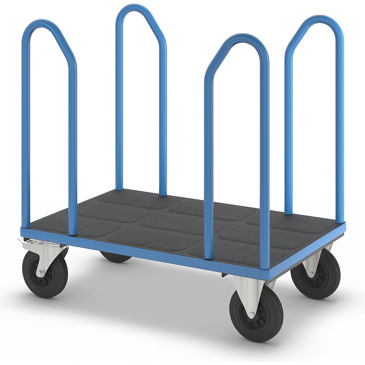 Platform truck with side rails – eurokraft pro (Product illustration 7)-6