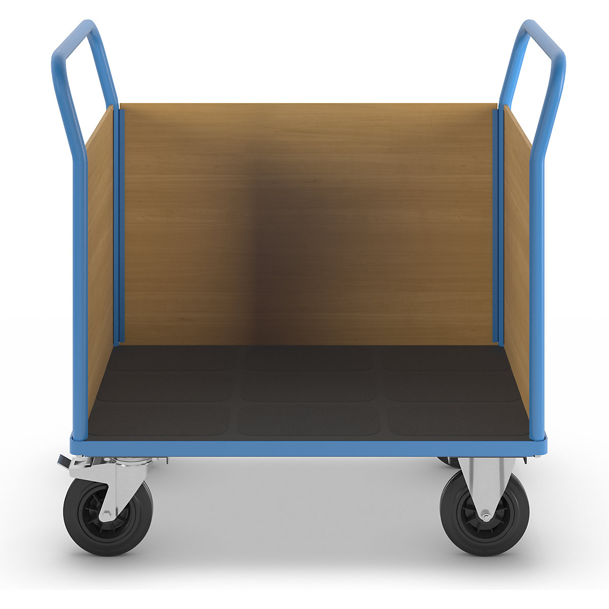Platform truck with wooden panels – eurokraft pro (Product illustration 3)-2