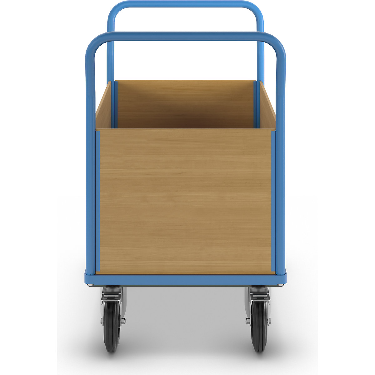 Platform truck with wooden panels – eurokraft pro (Product illustration 5)-4
