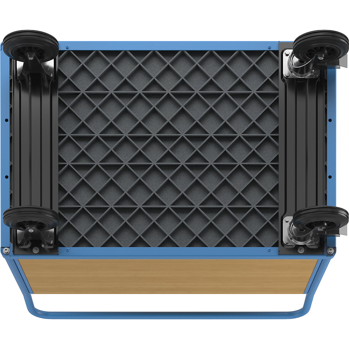 Platform truck with wooden panels – eurokraft pro (Product illustration 6)-5