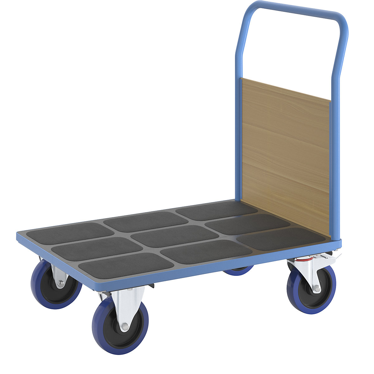 Platform truck with wooden panels - eurokraft pro