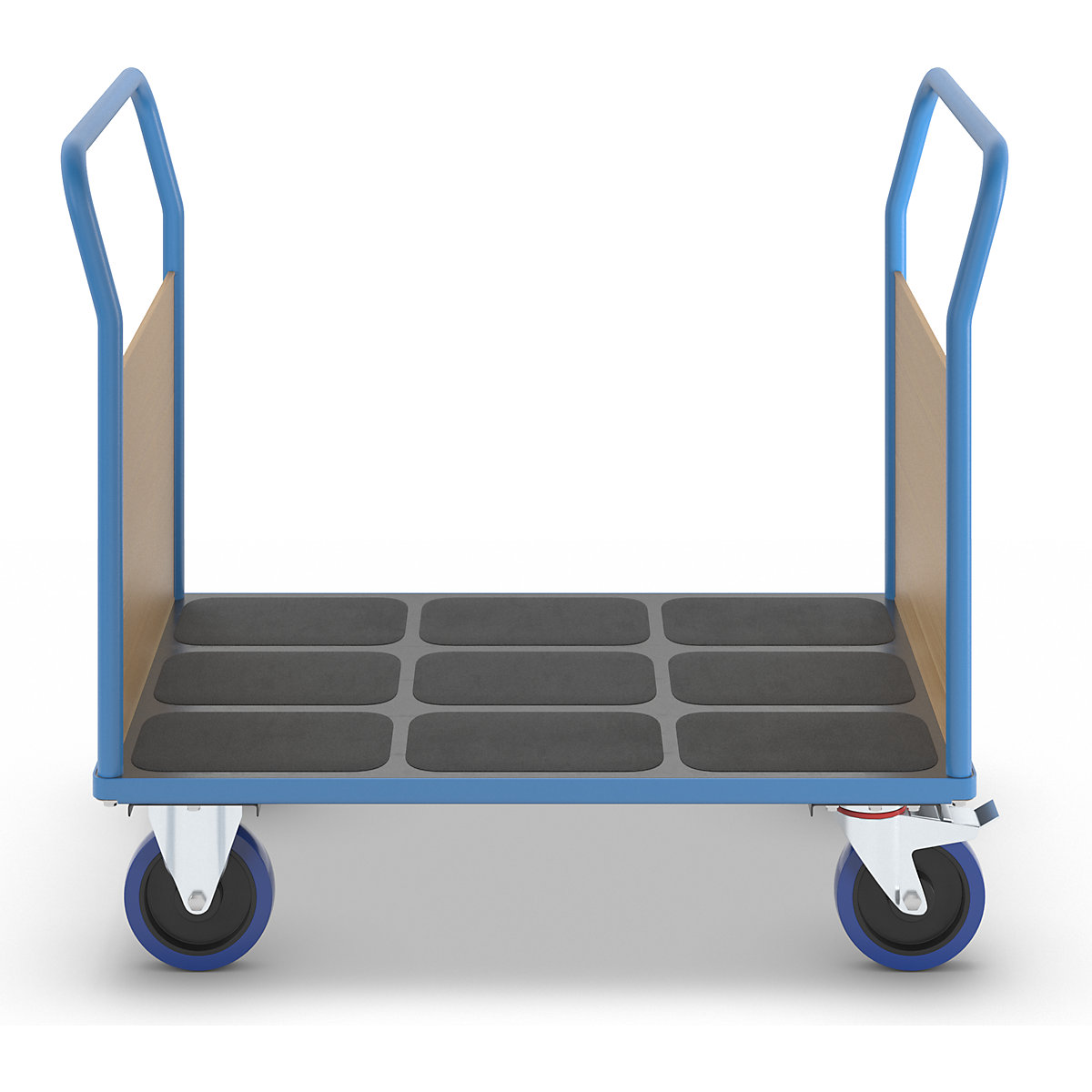 Platform truck with wooden panels – eurokraft pro (Product illustration 3)-2