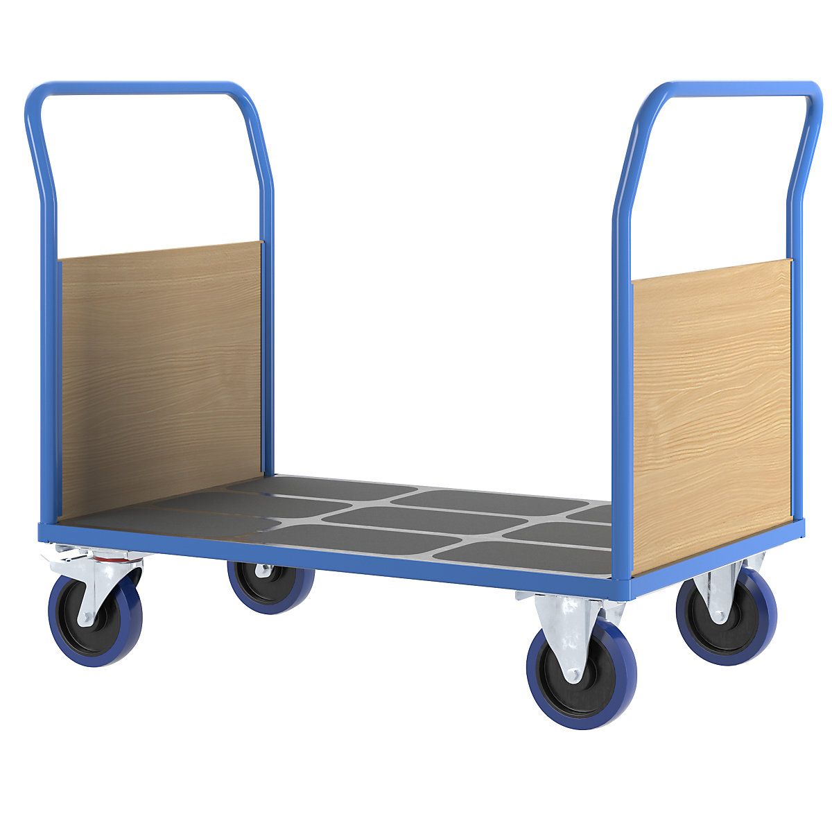 Platform truck with wooden panels – eurokraft pro (Product illustration 2)-1