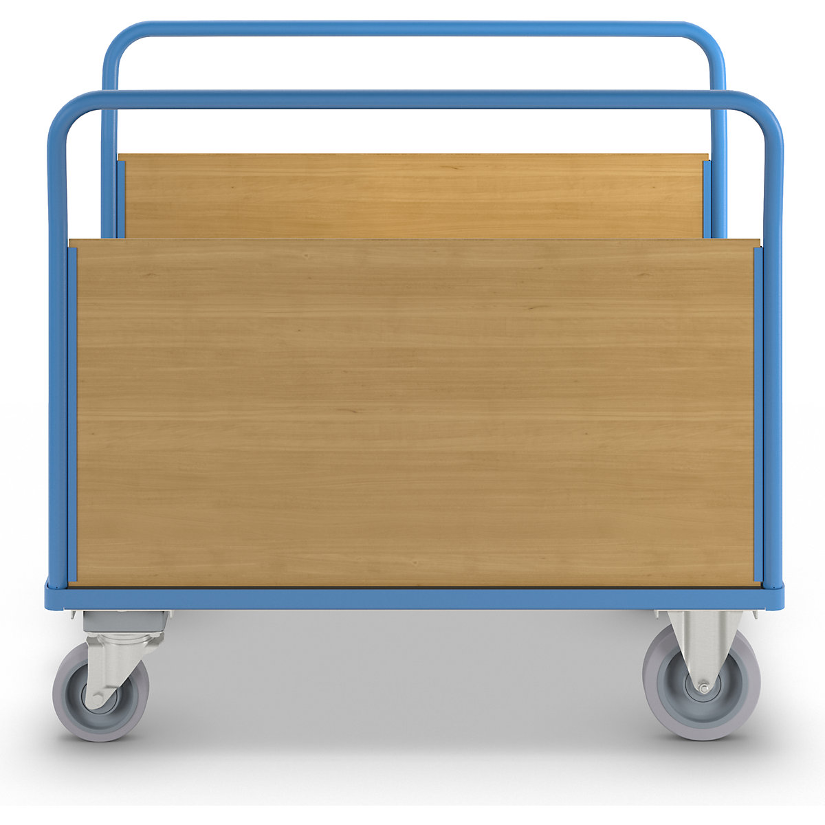 Platform truck with wooden panels – eurokraft pro (Product illustration 3)-2