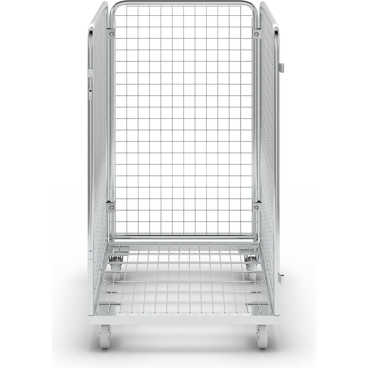Wire mesh container with steel dolly (Product illustration 3)-2