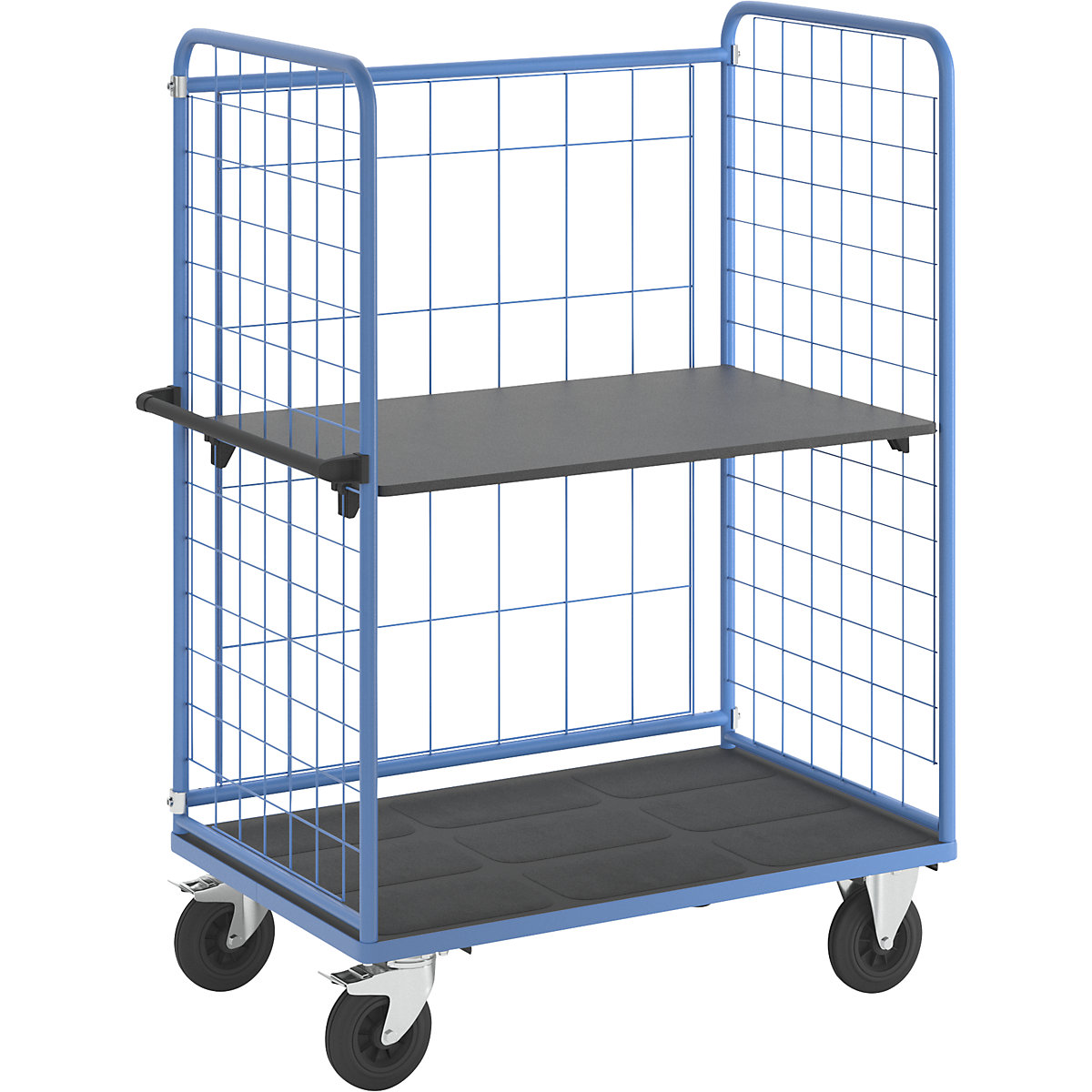 Shelf truck, wire mesh on three sides - eurokraft pro