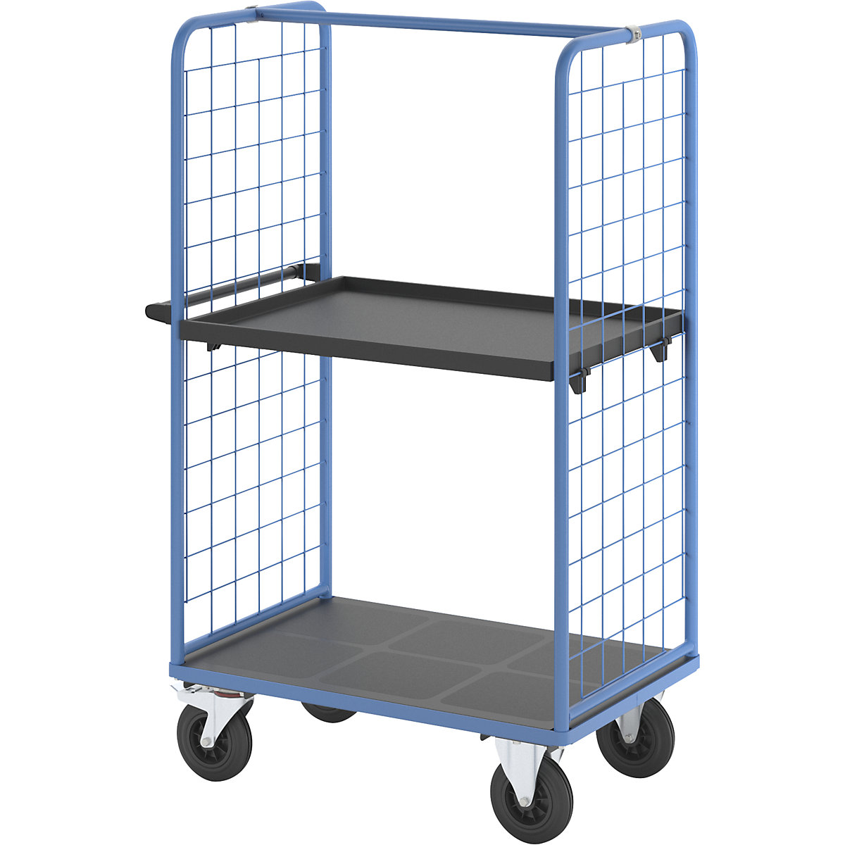 Shelf truck with mesh side panels – eurokraft pro (Product illustration 3)-2
