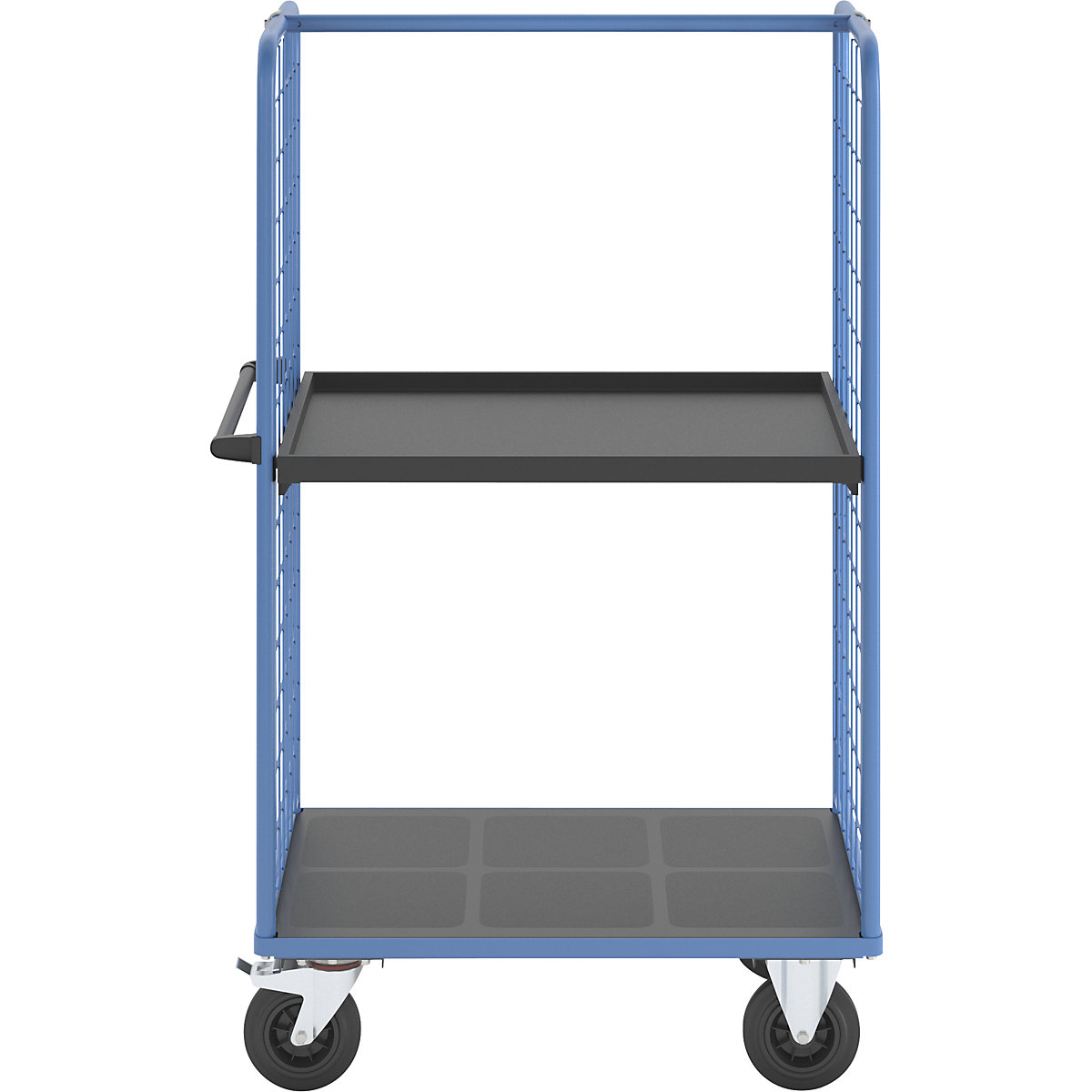 Shelf truck with mesh side panels – eurokraft pro (Product illustration 4)-3