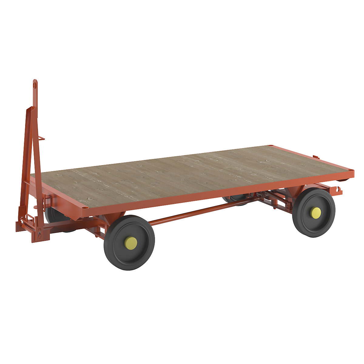 Trailer, 4-wheel linked ackerman steering, max. load 3 t, platform 2.5 x 1.25 m, solid rubber tyres-4