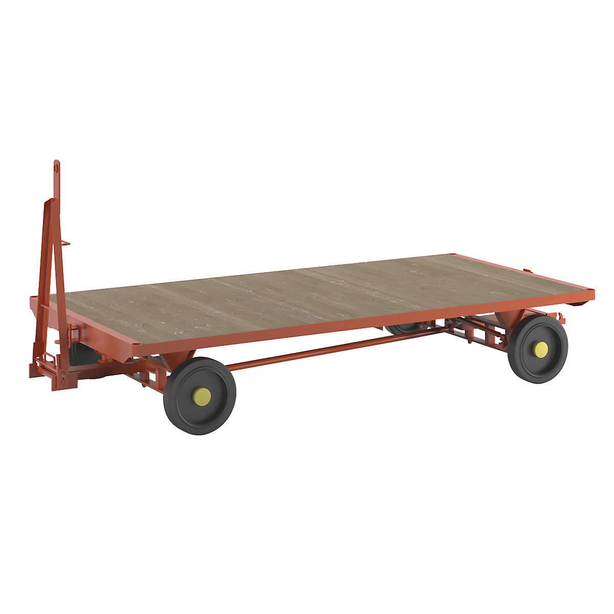 Trailer, 4-wheel linked ackerman steering, max. load 3 t, platform 3.0 x 1.5 m, solid rubber tyres-2