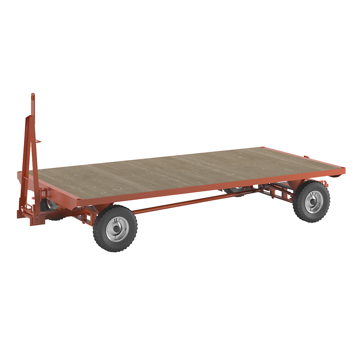 Trailer, 4-wheel linked ackerman steering, max. load 3 t, platform 3.0 x 1.5 m, pneumatic tyres-1