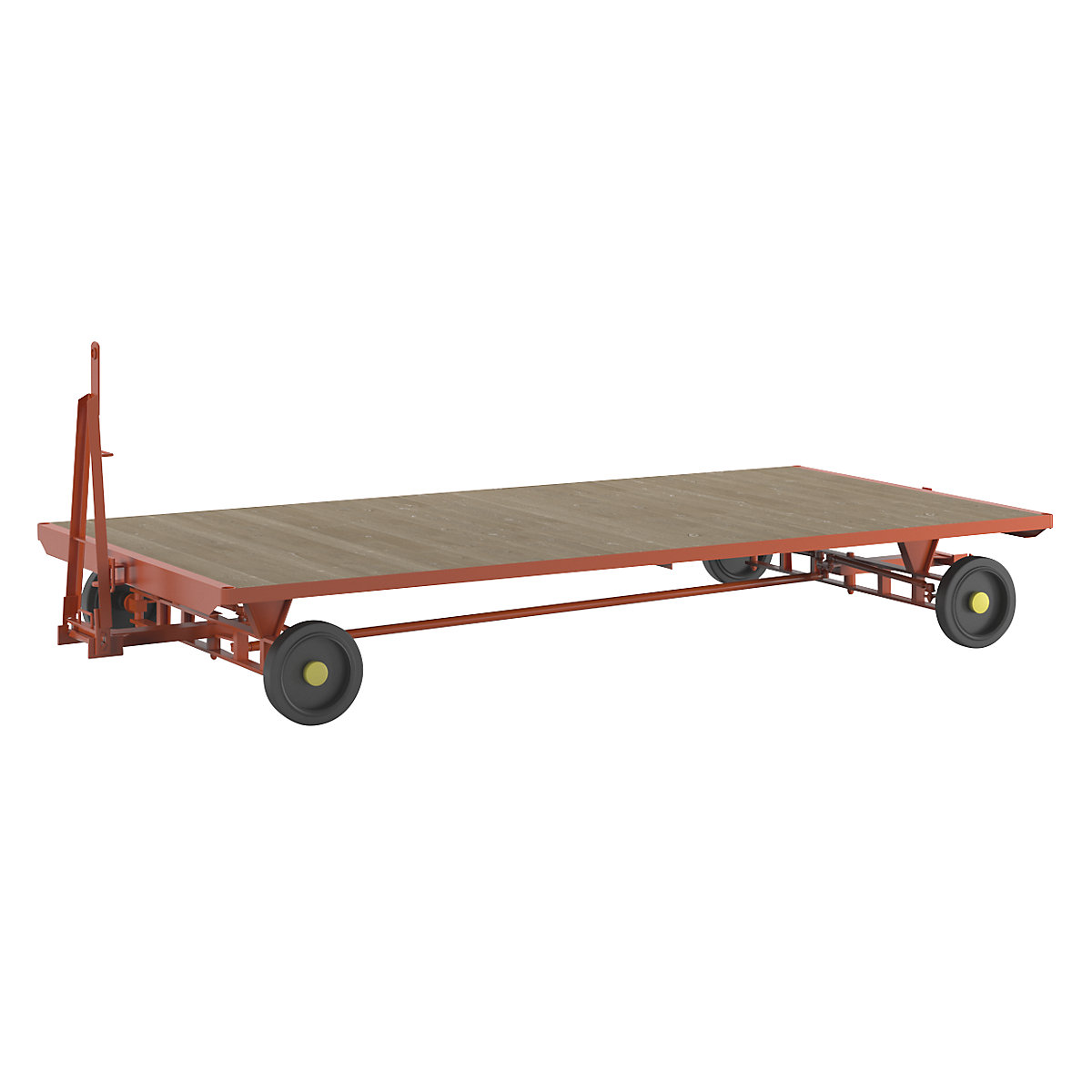 Trailer, 4-wheel linked ackerman steering, max. load 3 t, platform 4.0 x 2.0 m, solid rubber tyres-5