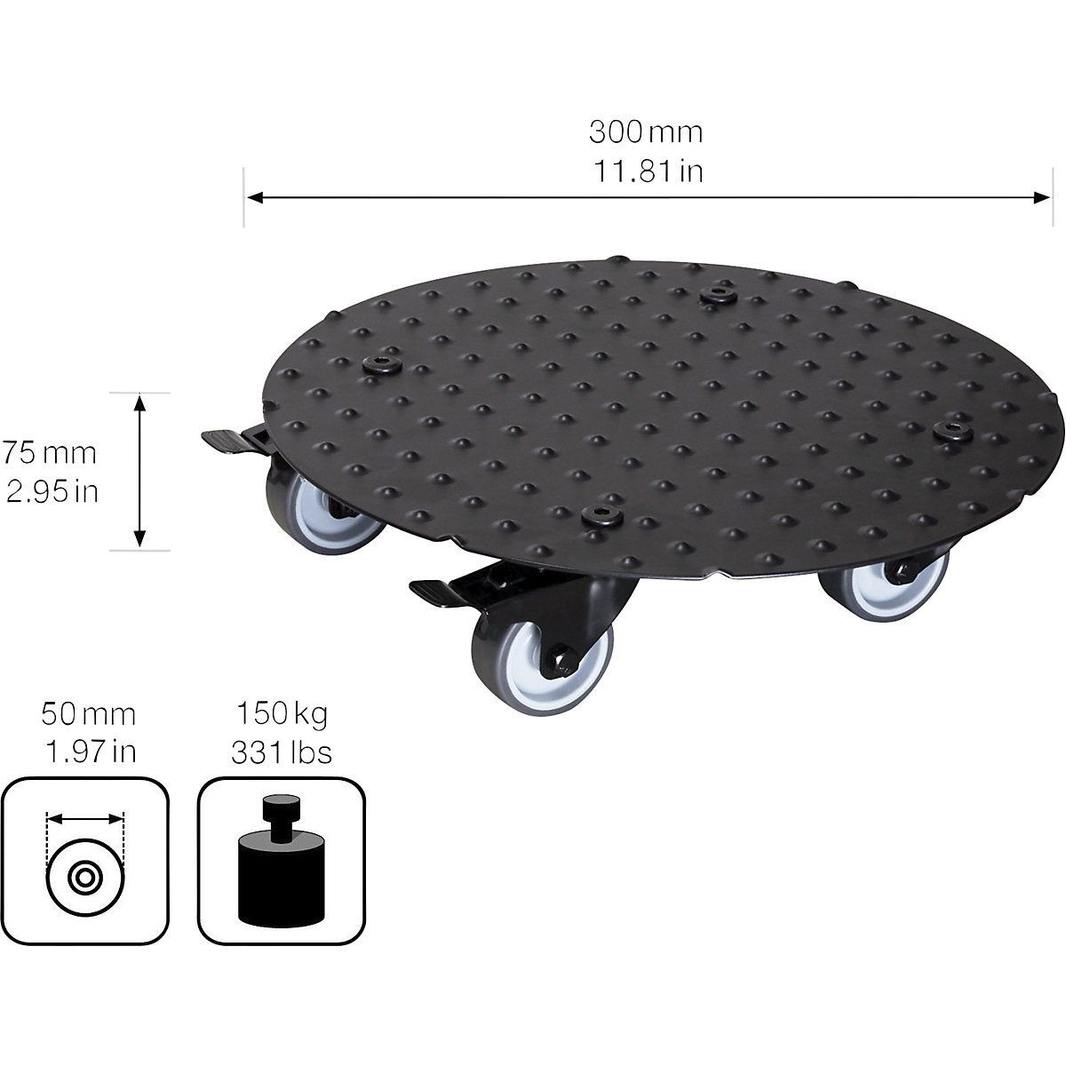 ALASKA aluminium plant dolly – Wagner (Product illustration 2)-1