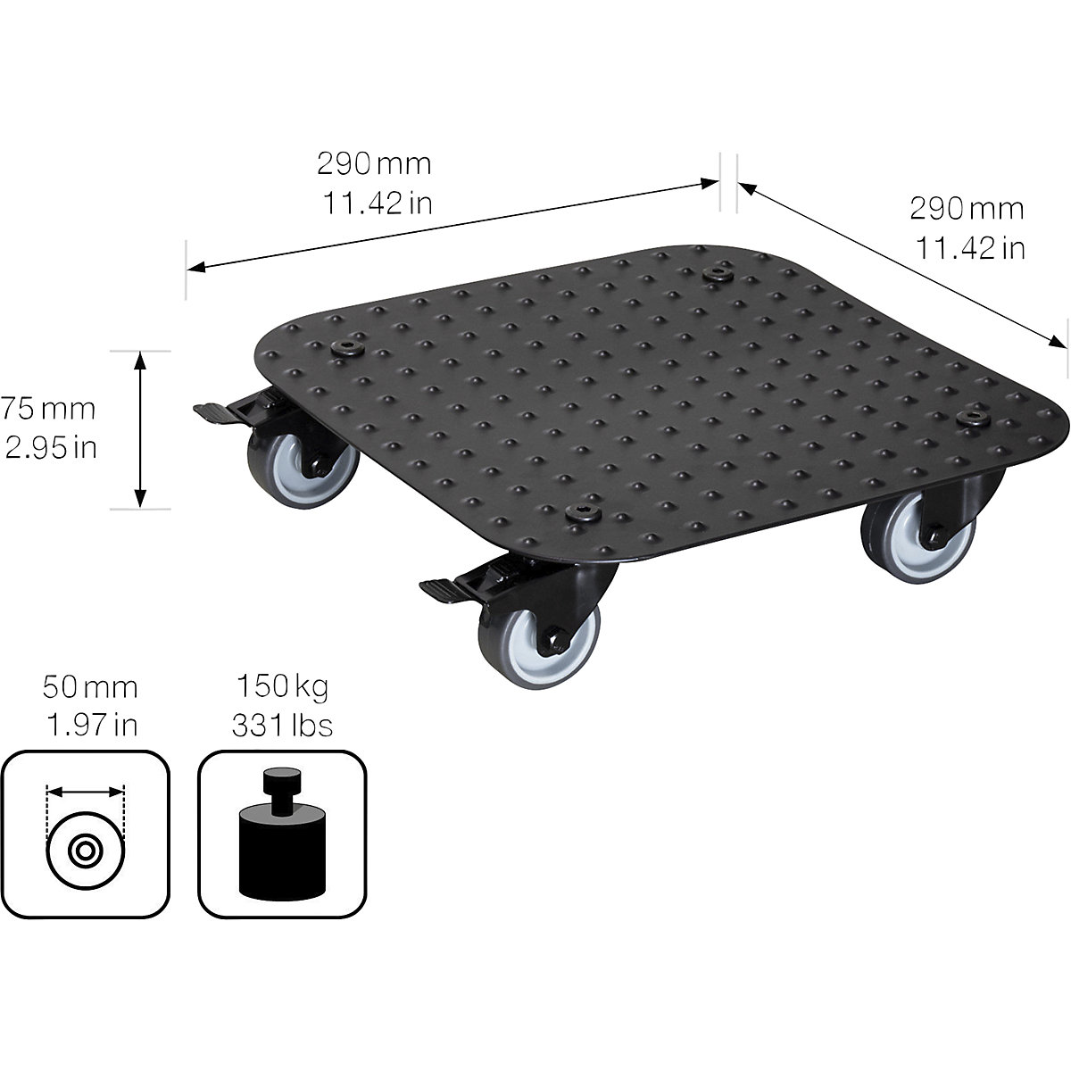 ALASKA aluminium plant dolly – Wagner (Product illustration 2)-1