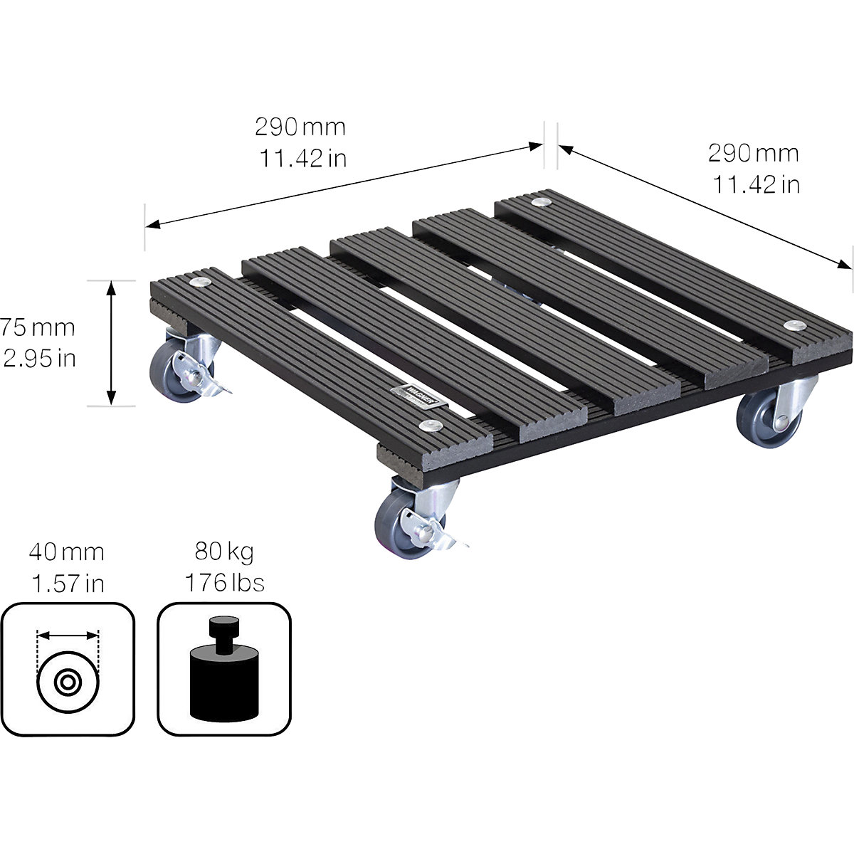 WPC plant dolly – Wagner (Product illustration 2)-1