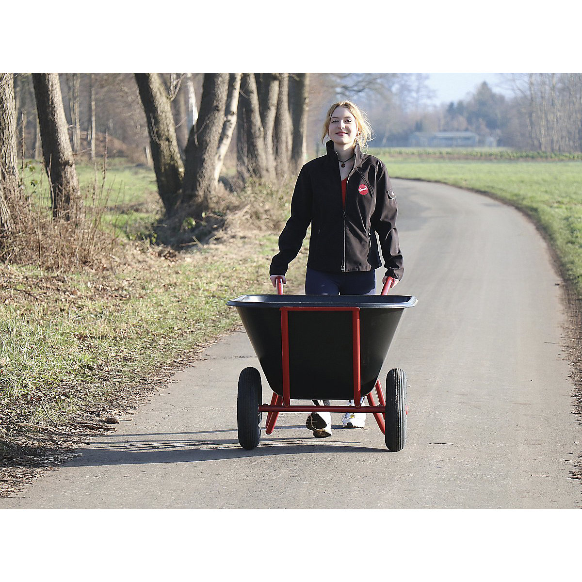 Compact wheelbarrow with 2-wheel frame (Product illustration 3)-2