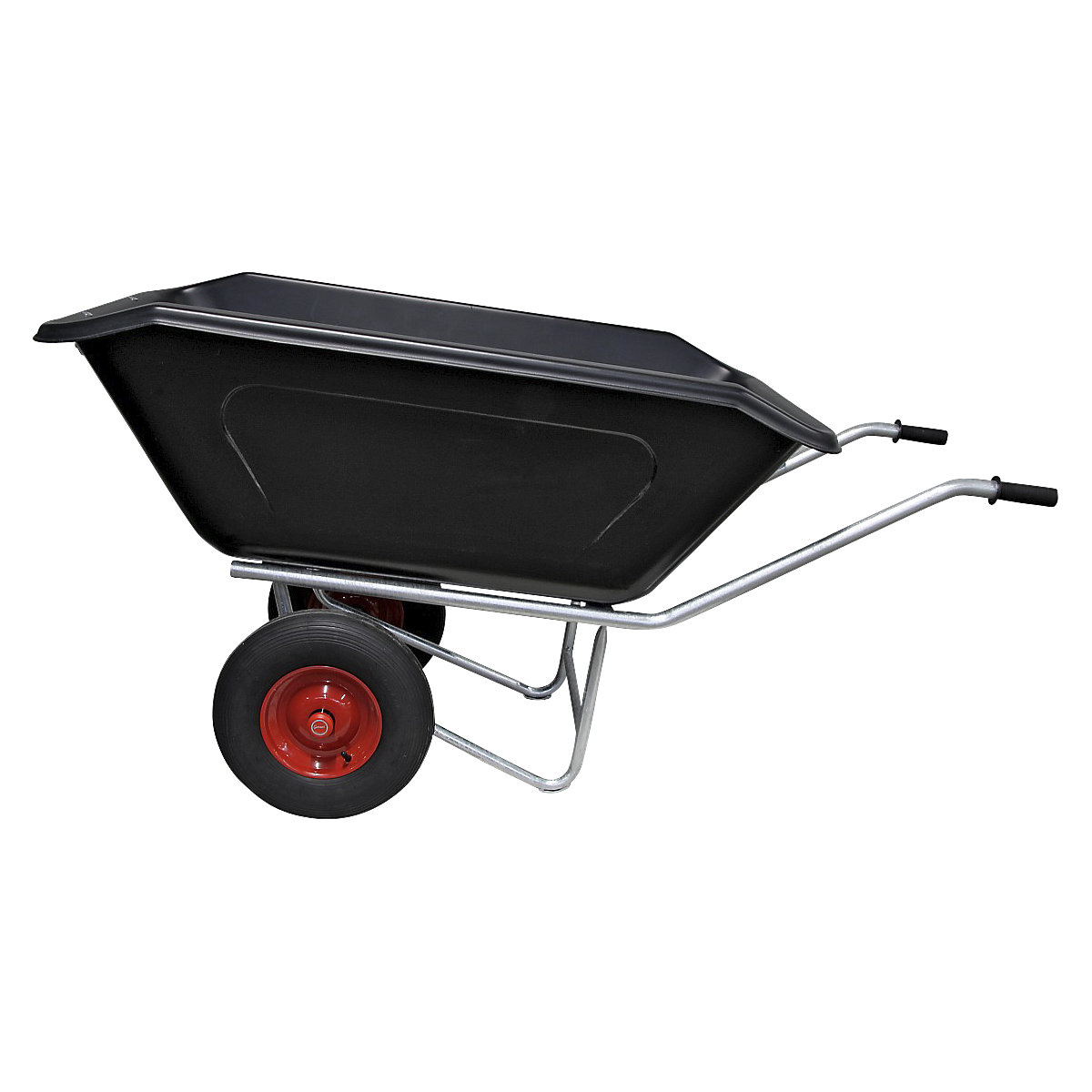 Compact wheelbarrow with galvanized frame