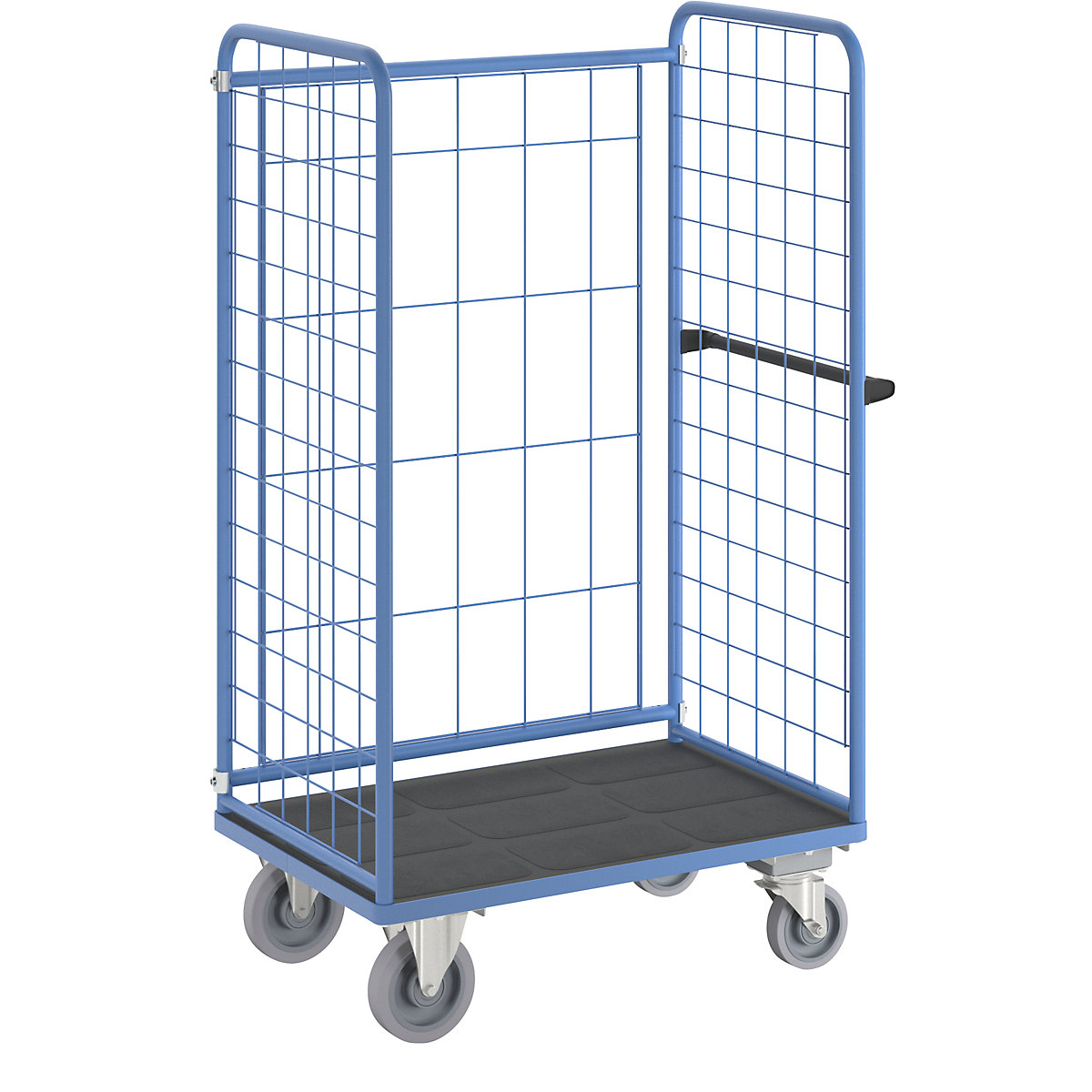 Etagewagen, driezijdig draadgaas – eurokraft pro