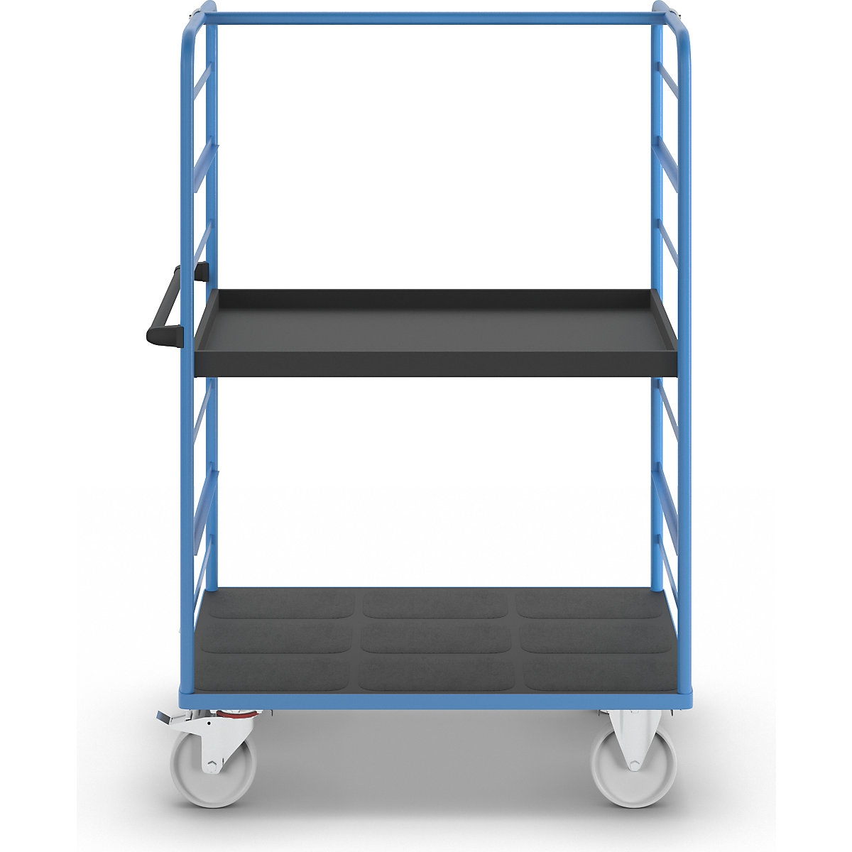 eurokraft Pro 2-Sided 2-Tier Shelf Cart Blue 10