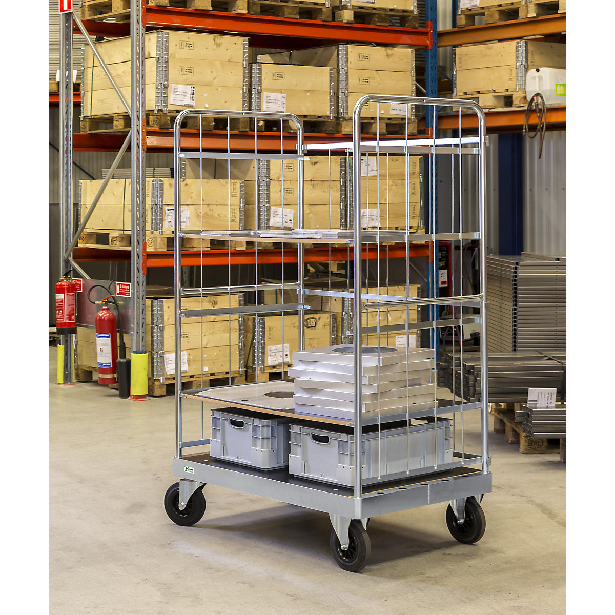 Multi-Etagenwagen, verzinkt Kongamek (Produktabbildung 6)-5