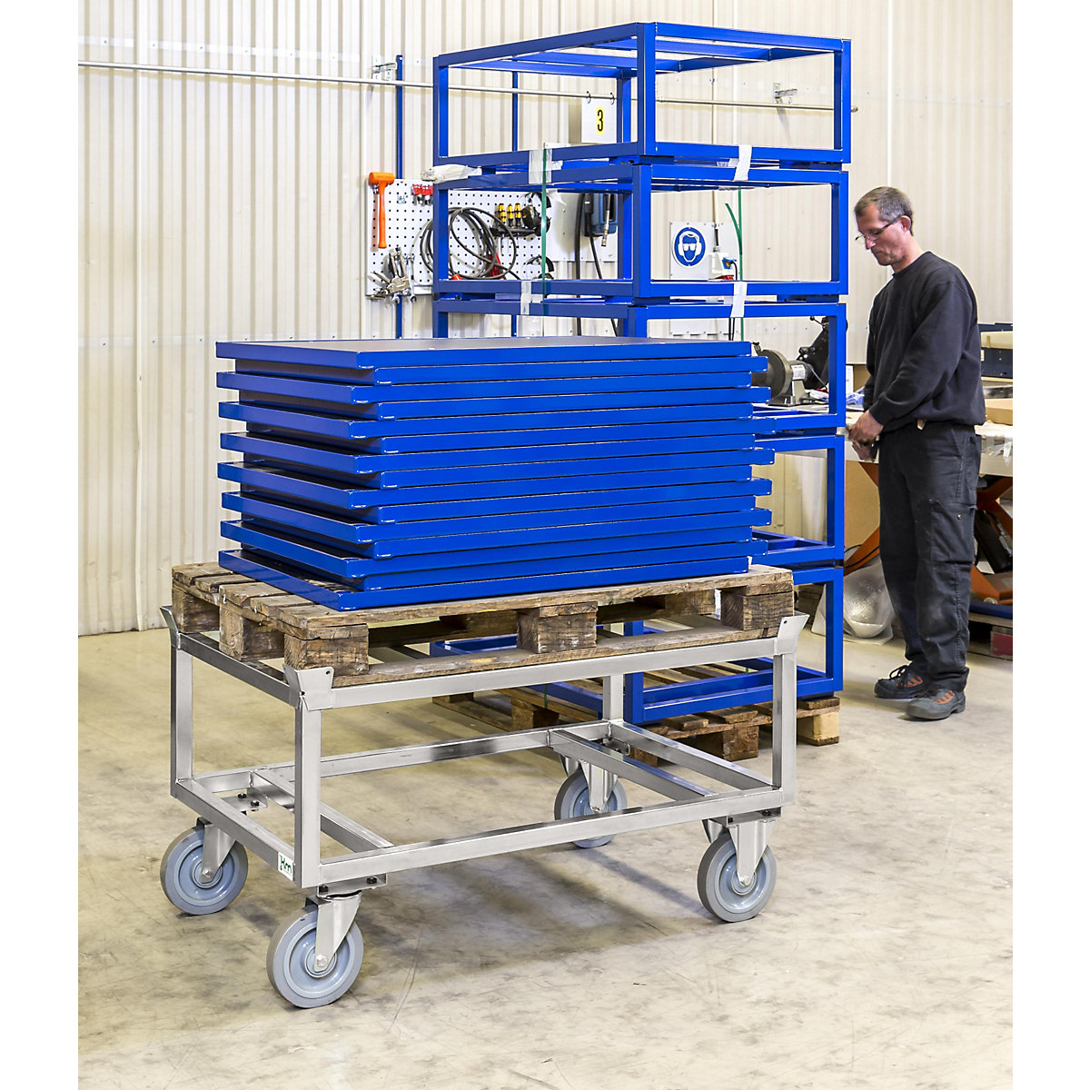 Paletten-Fahrgestell, verzinkt Kongamek (Produktabbildung 3)-2