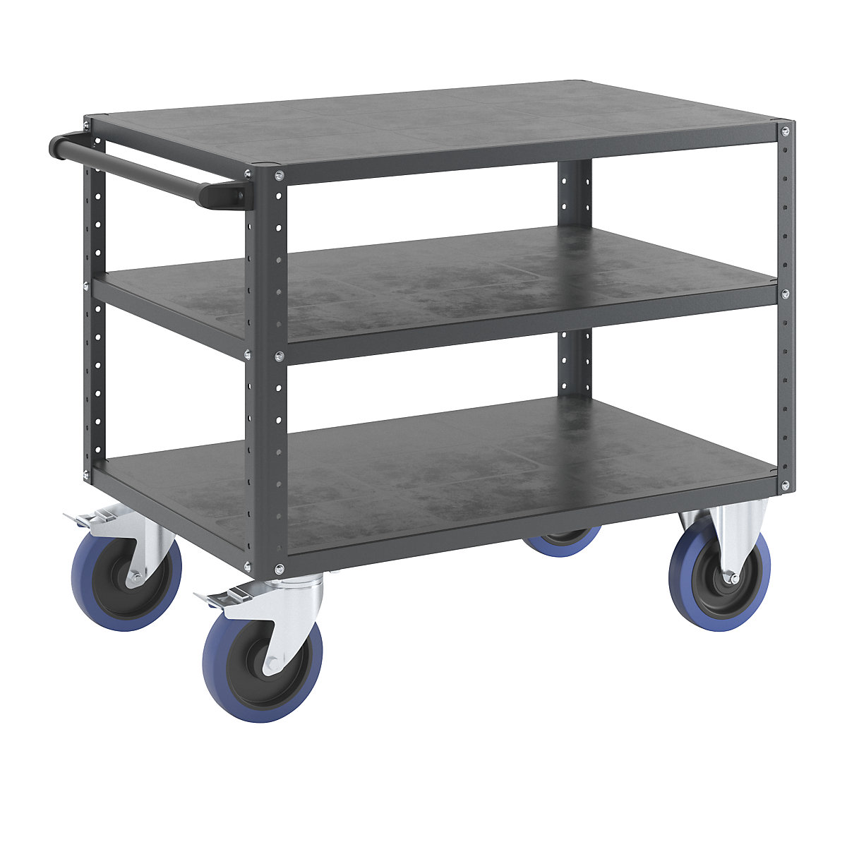eurokraft pro CustomLine Assembly Cart 3 Tiers Anthracite Grey 3