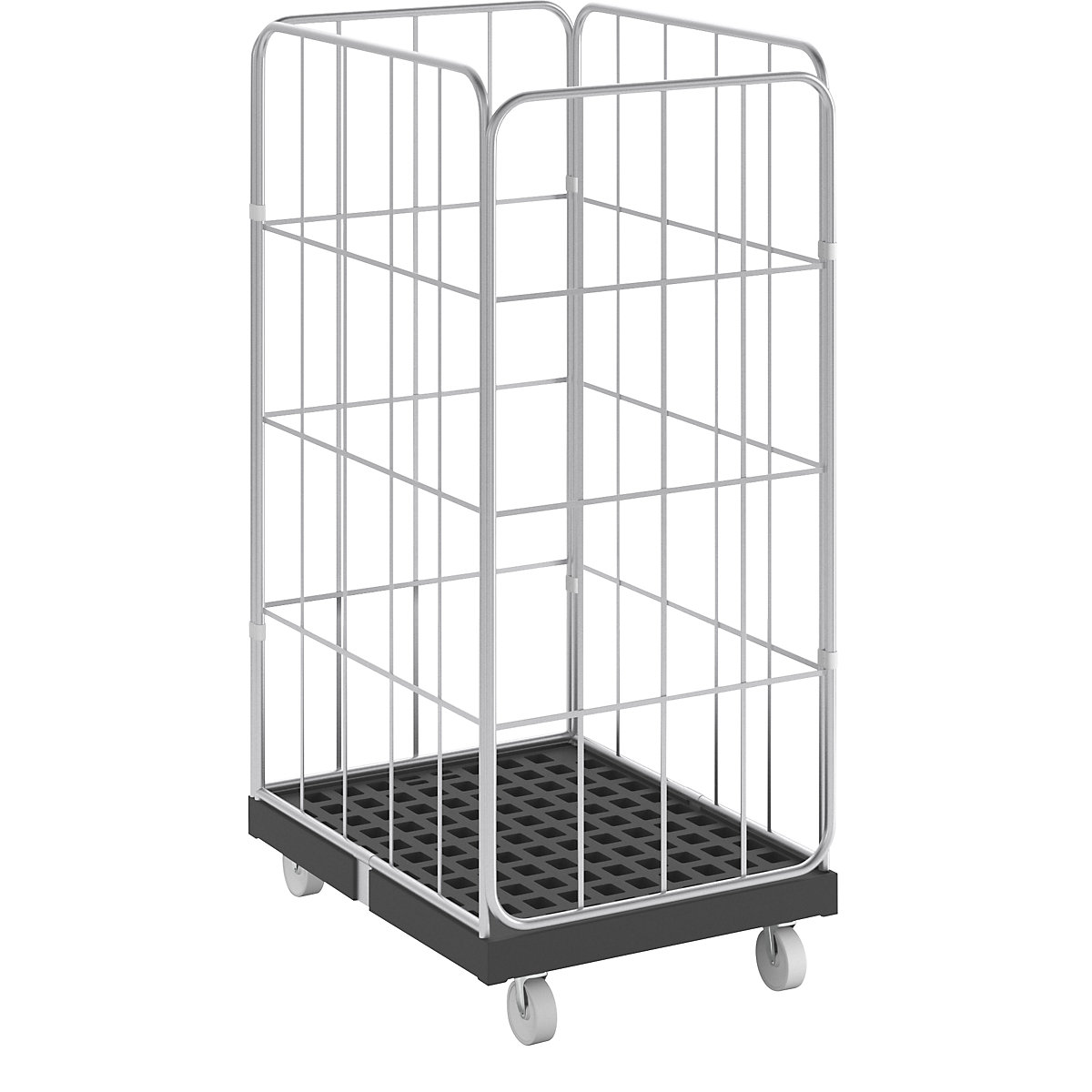 Rollbehälter mit Seitengitter eurokraft basic (Produktabbildung 3)-2