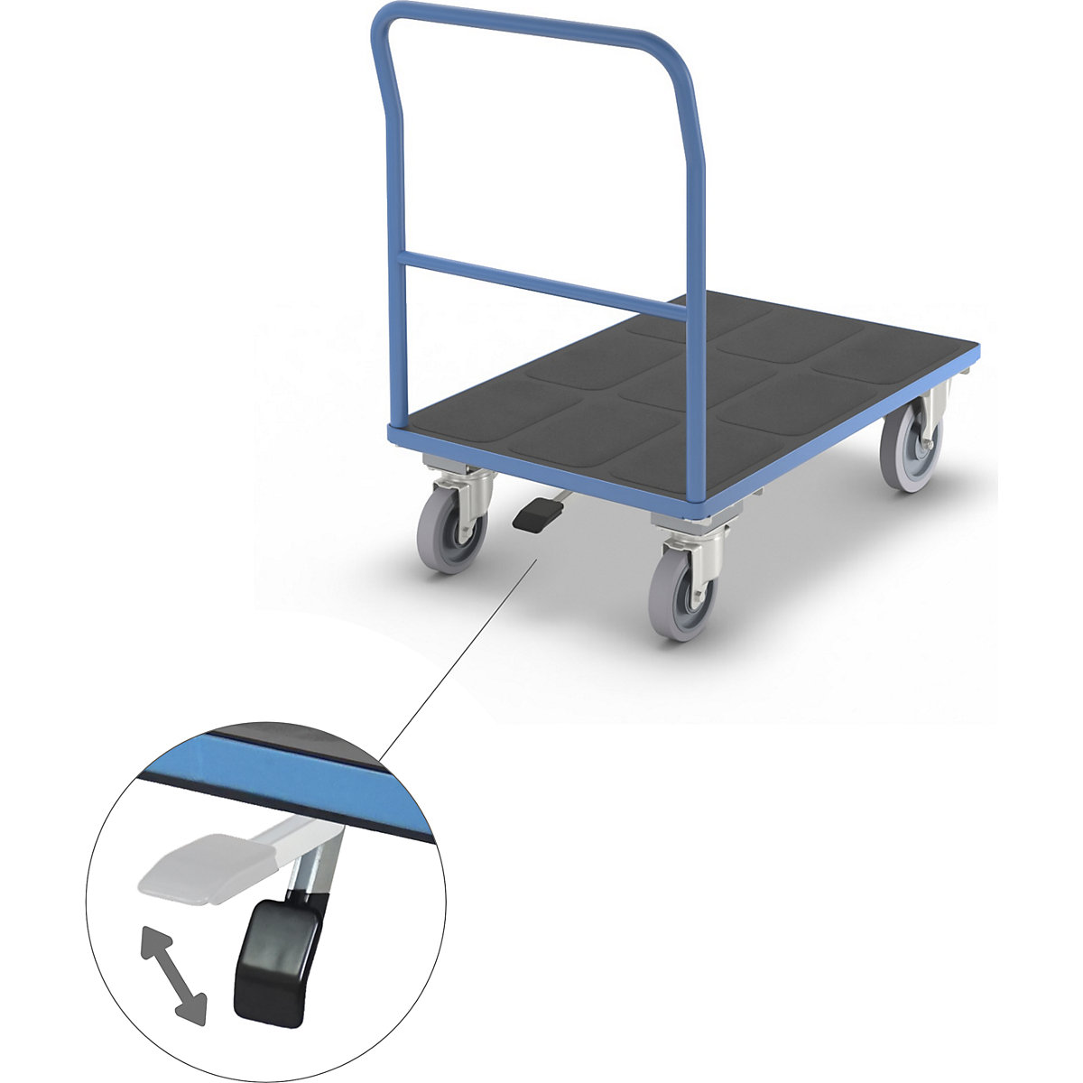 Plattformwagen mit Gitterwänden eurokraft pro (Produktabbildung 2)-1