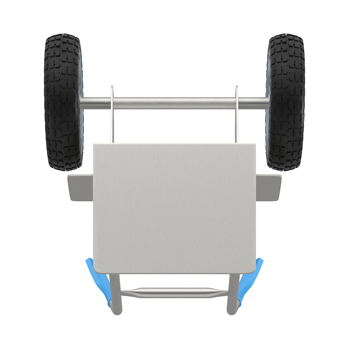 Taczka transportowa, ze stali szlachetnej – eurokraft basic (Zdjęcie produktu 5)-4
