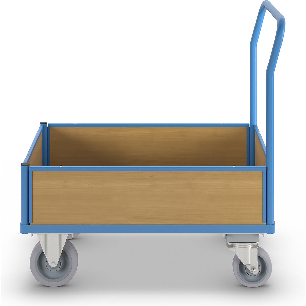 Wózek platformowy ze ściankami drewnianymi – eurokraft pro (Zdjęcie produktu 4)-3