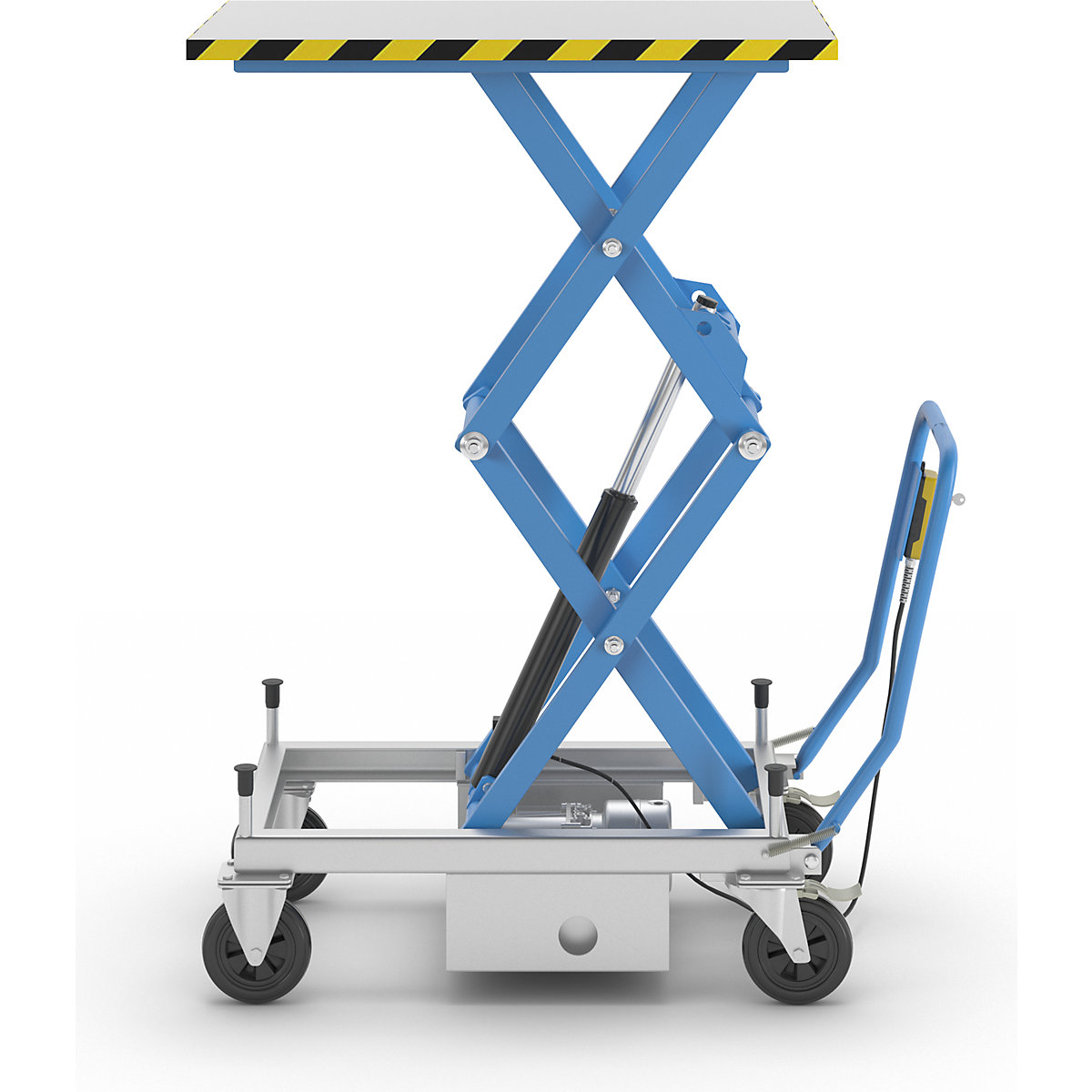 Cărucior cu platformă de ridicare tip foarfece duble – eurokraft pro (Imagine produs 7)-6