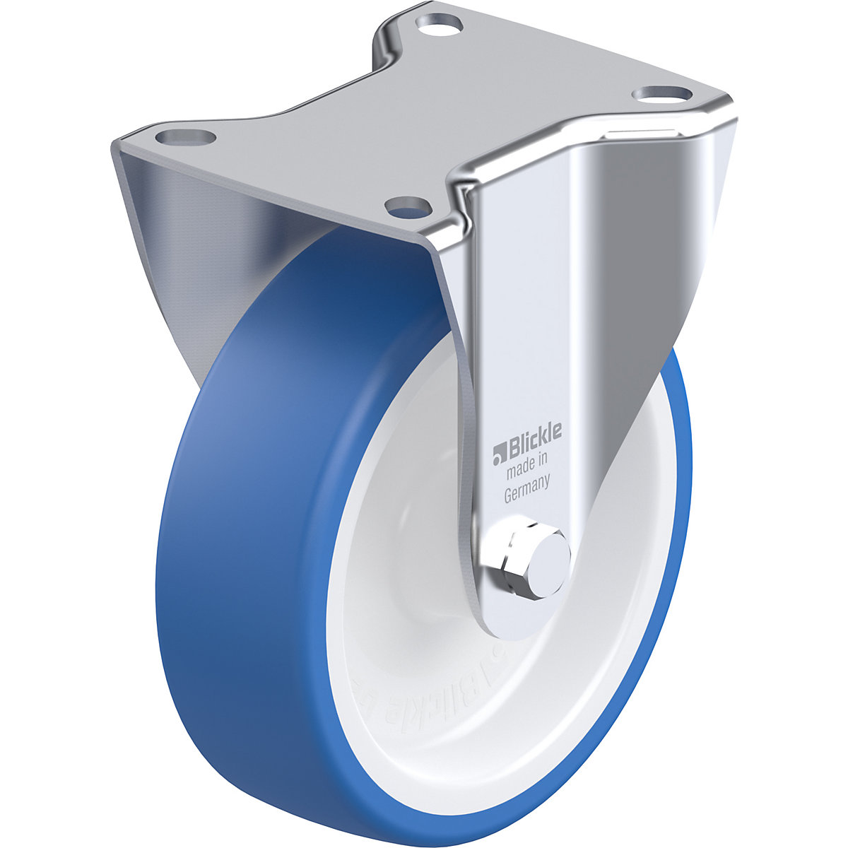 TPU-wiel, plaatstalen gaffel &ndash; Blickle