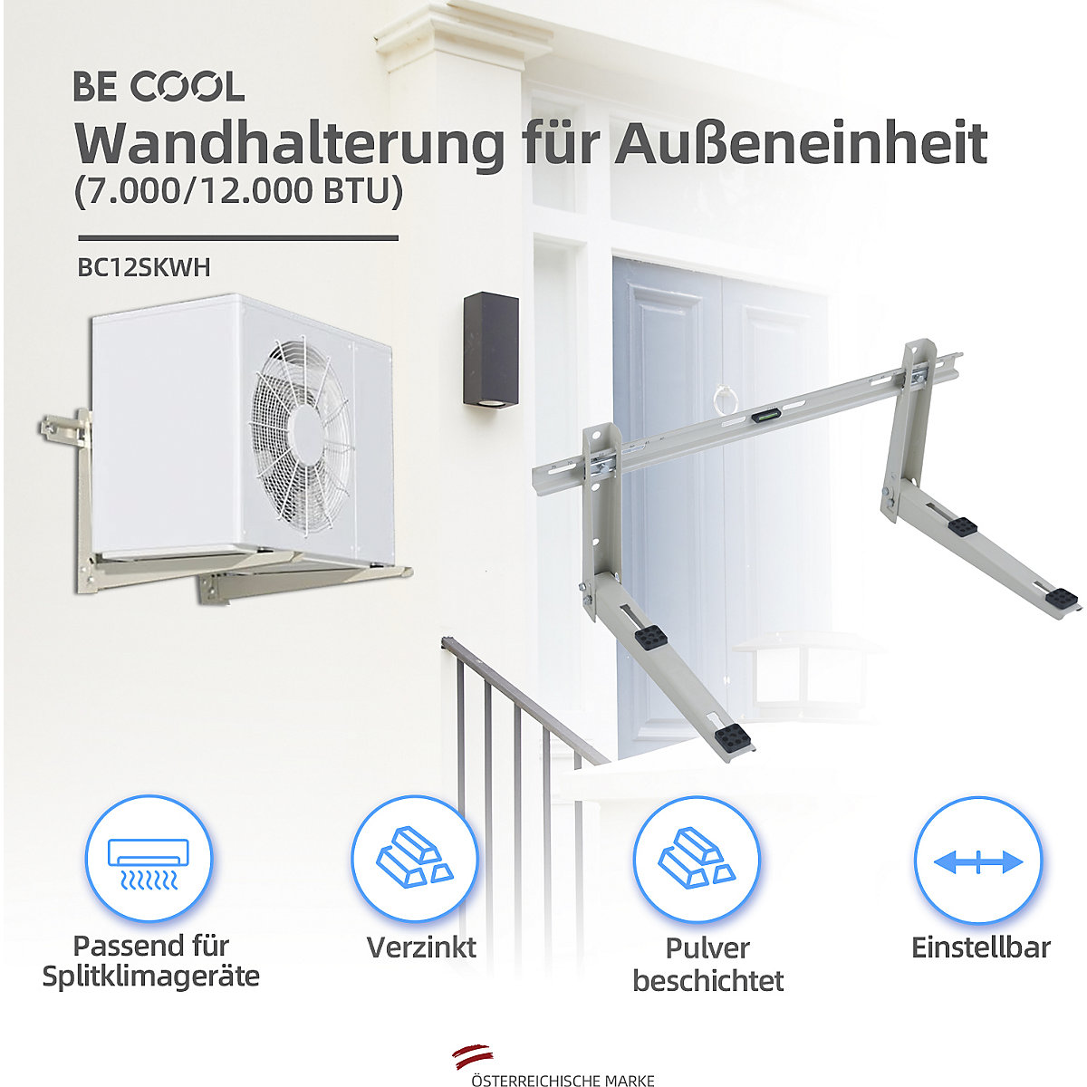 Wandhalterung für Außeneinheit 12000 BTU (Produktabbildung 4)-3