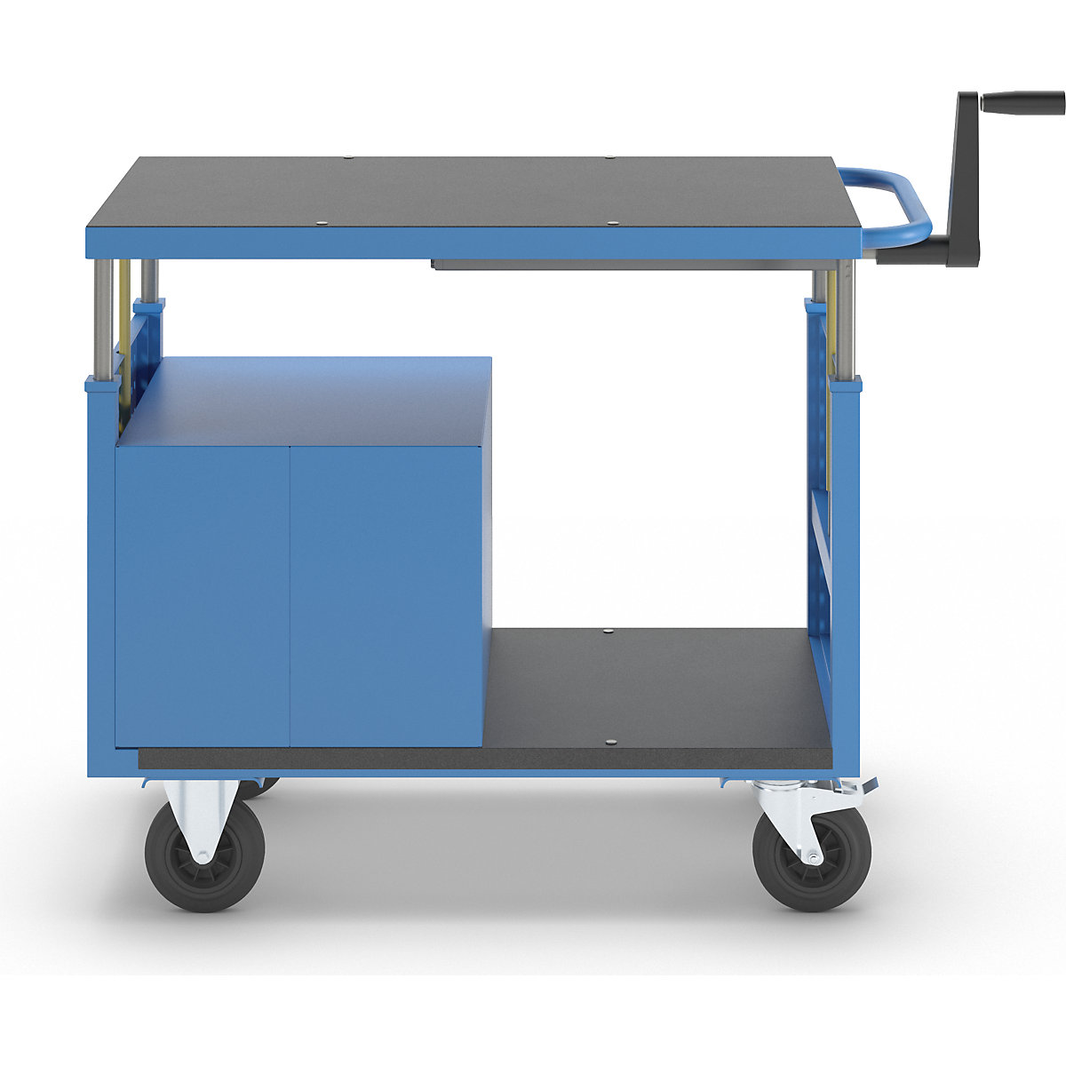 Assembly trolley, height adjustable – eurokraft pro (Product illustration 5)-4