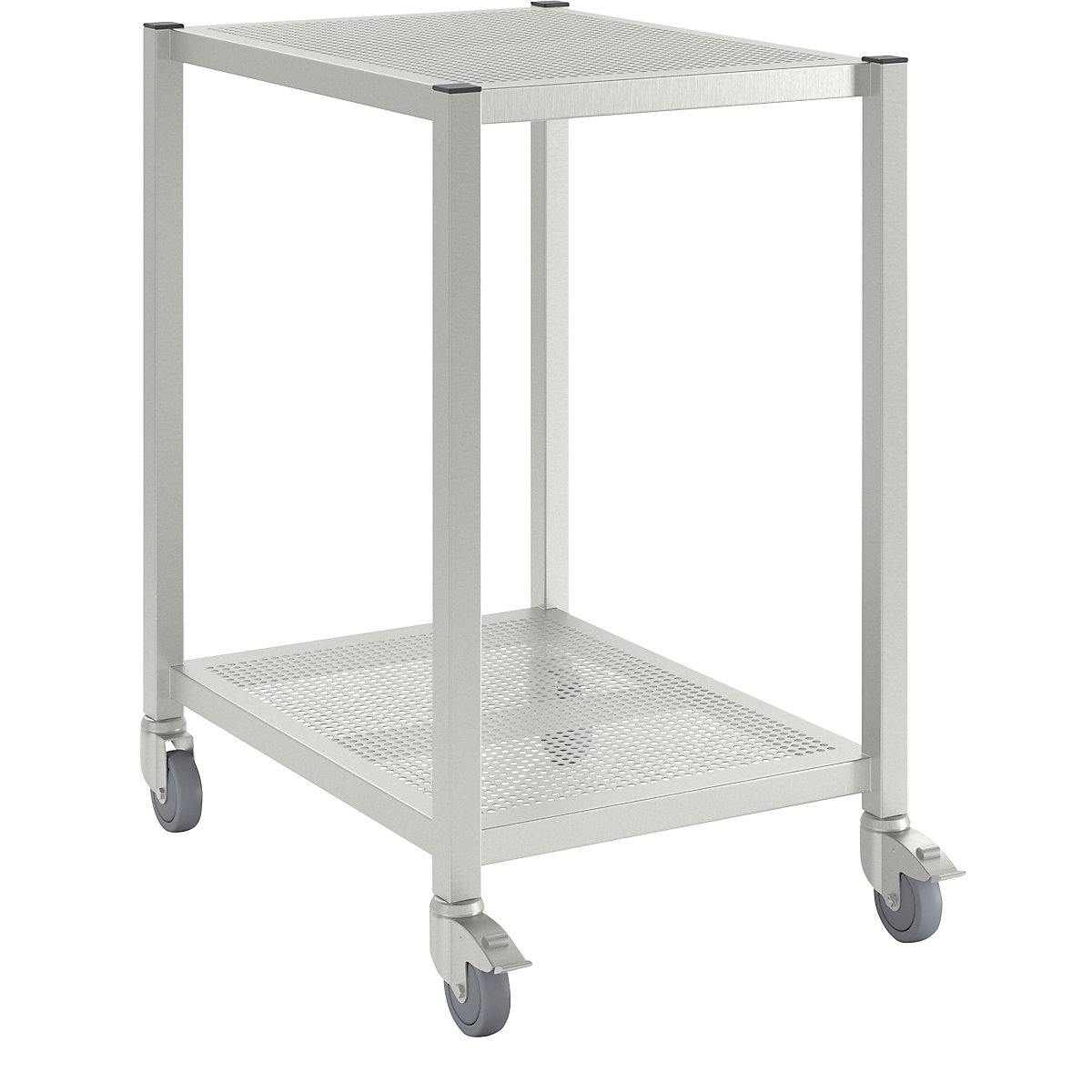 Mobile cleanroom table, made of stainless steel, 2 shelves, length 800 mm-12