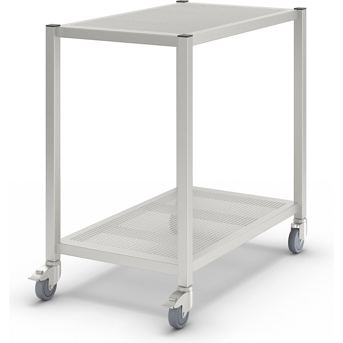 Mobile cleanroom table, made of stainless steel, 2 shelves, length 1000 mm-2