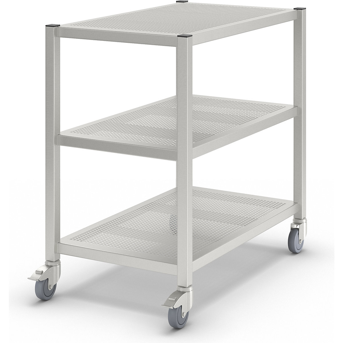 Mobile cleanroom table, made of stainless steel, 3 shelves, length 1000 mm-5