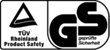 Safety tested. This is a test symbol. GS stands for certified safety.