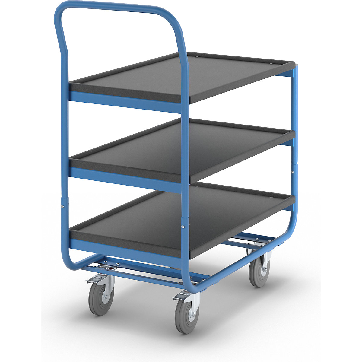 Table trolley, max. load 150 kg – eurokraft pro, shelves with raised edges, 3 shelves-8