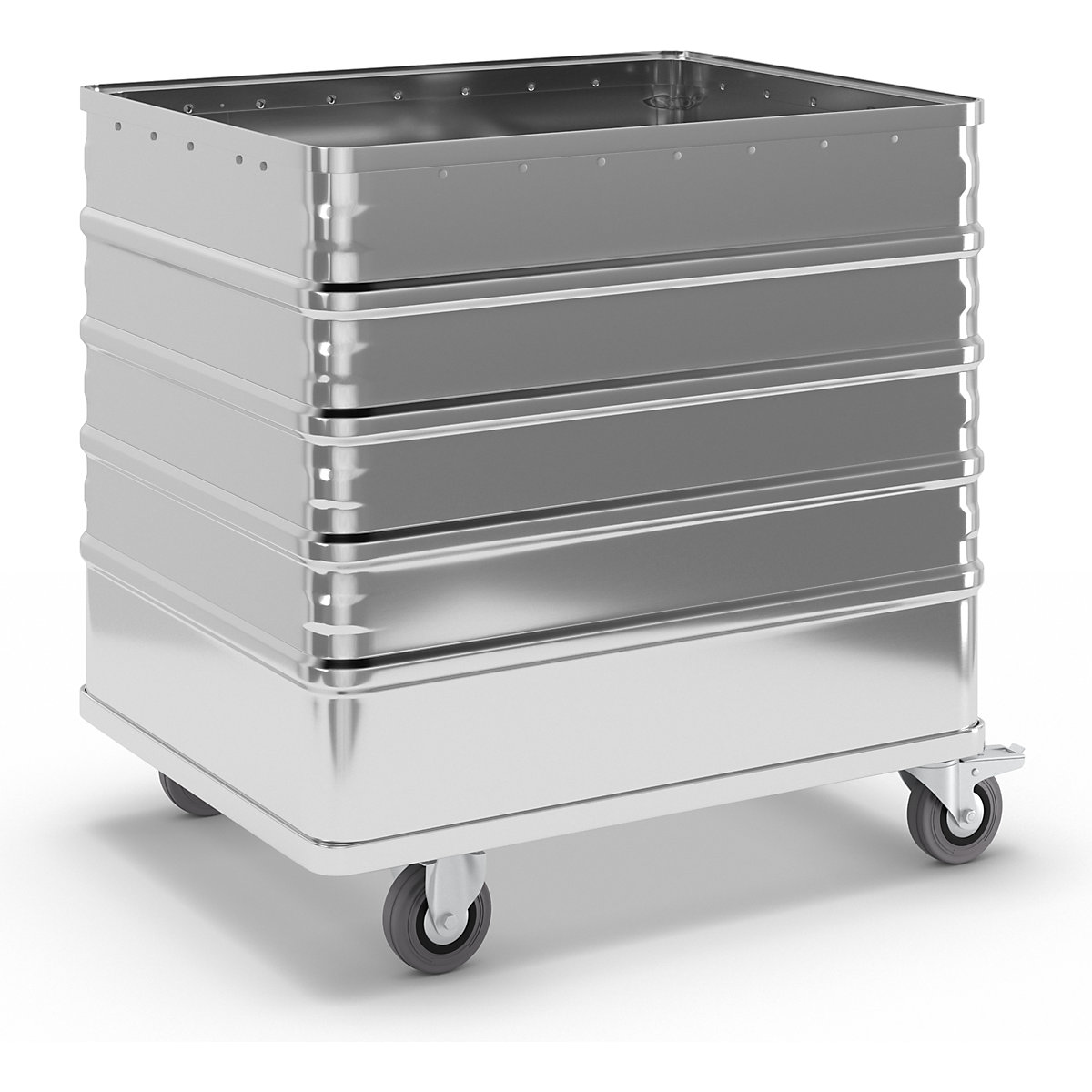 Aluminium container truck, solid panel – Gmöhling, without lid, capacity 223 l-1