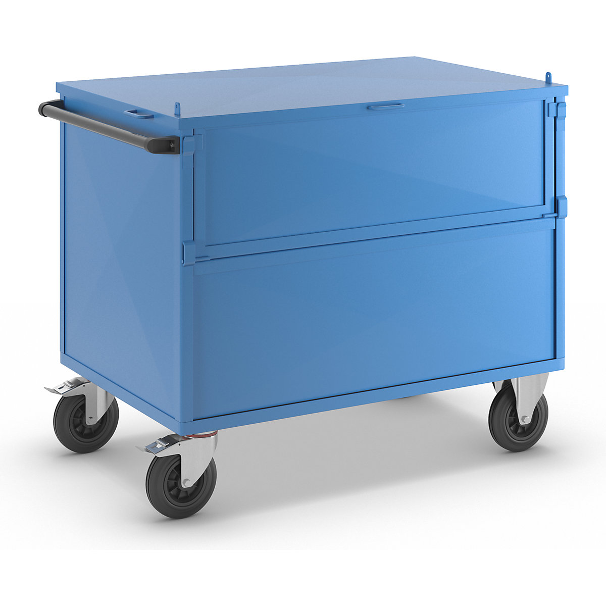Container truck – eurokraft pro, walls made of sheet steel, with lid, LxW 1250 x 800 mm-8